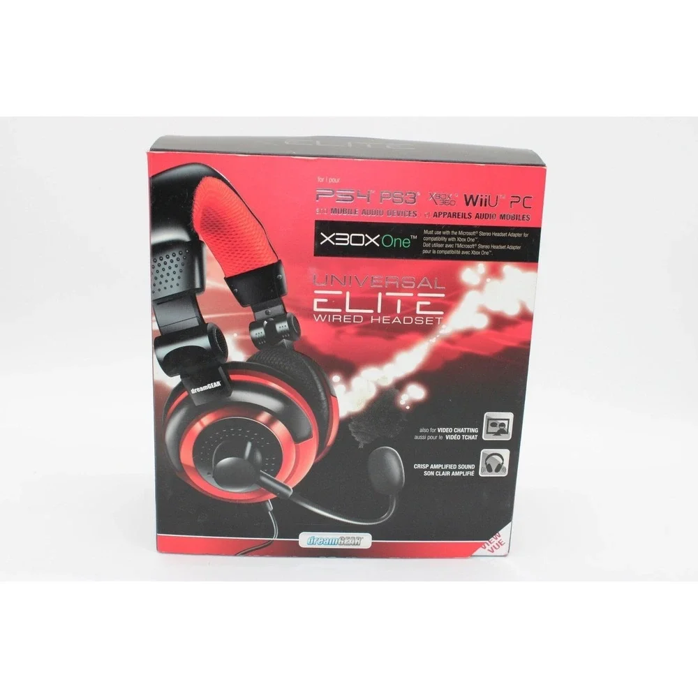 dreamGEAR Universal Elite Wired Headset‎ with Microphone for Xbox One - Red